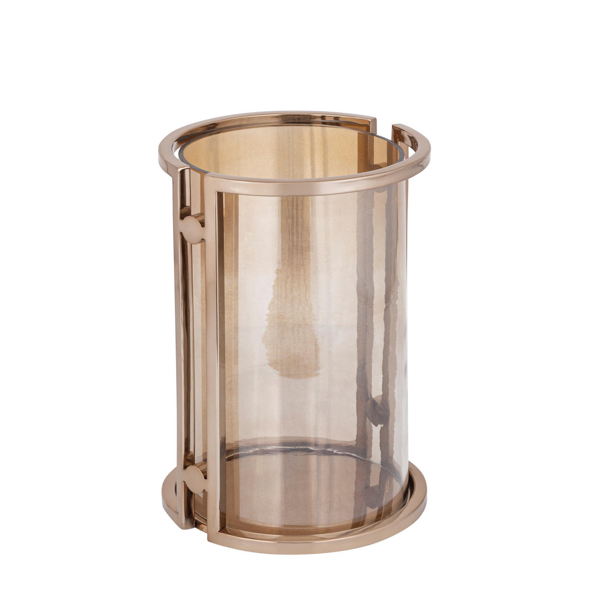 WINDLICHT Jarie Braun 23/23/33cm - Braun, Glas (23/33/23cm) - PTMD Collection