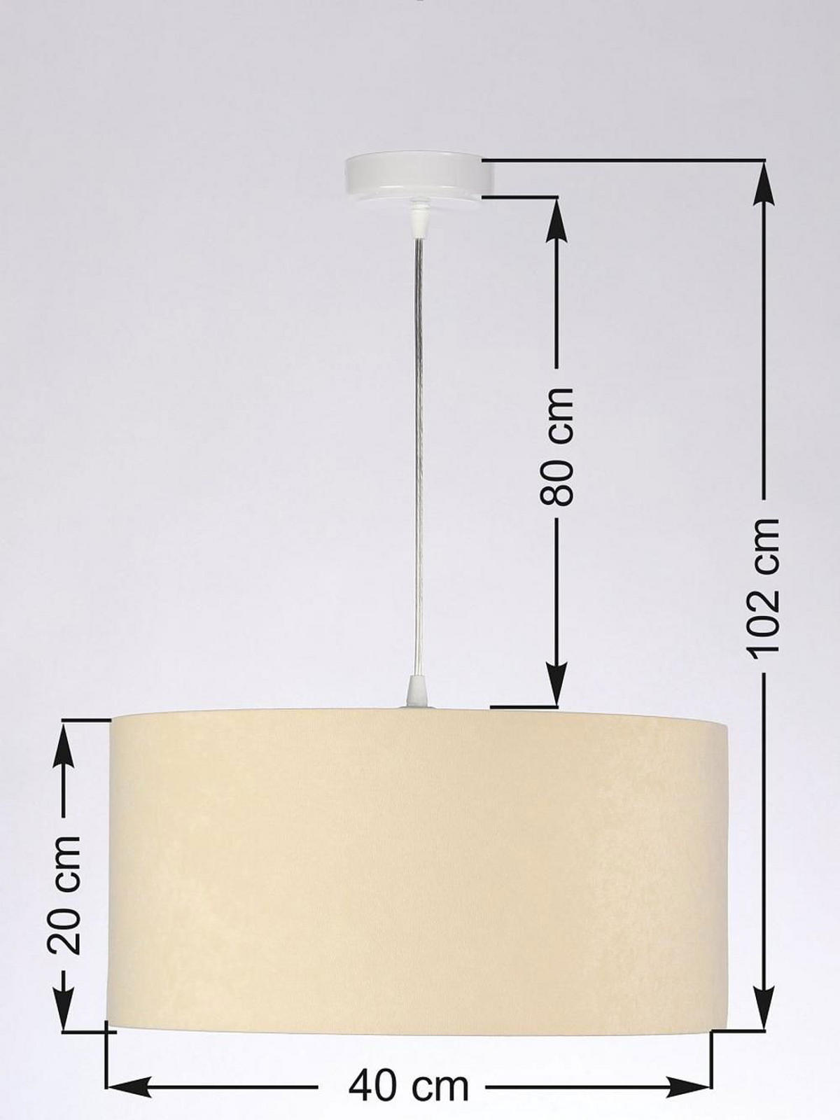 HÄNGELEUCHTE Weiß 40/20 cm - Beige/Weiß, Kunststoff (40/0.6/20cm) - ONZENO