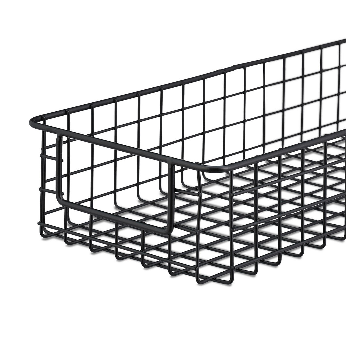 3xDRAHTKORB - Schwarz, Metall (41/7.5/16cm) - Relaxdays