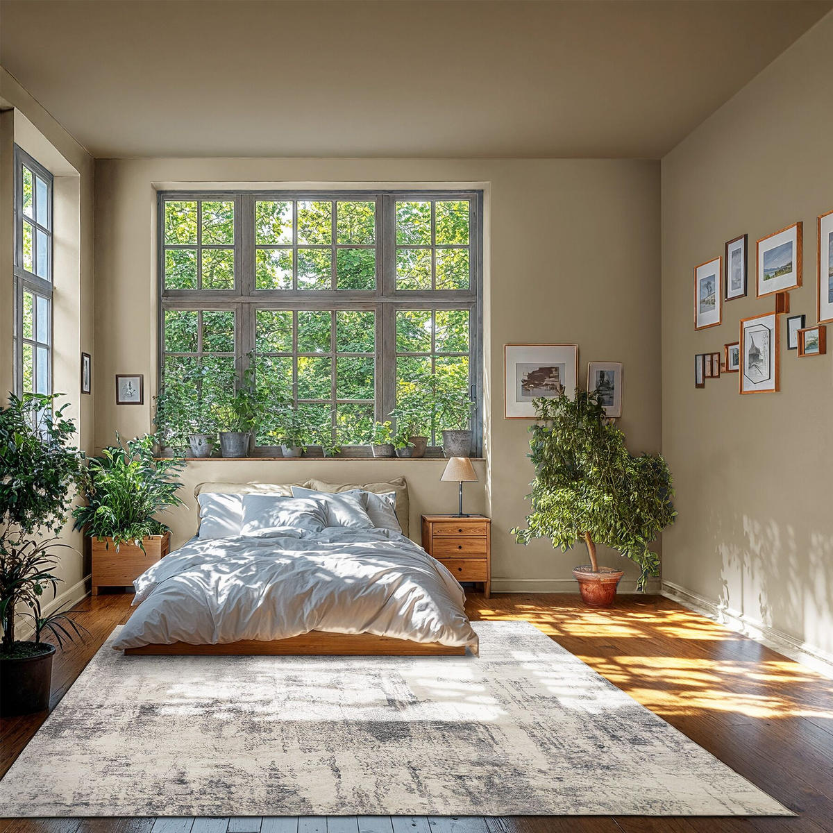 TEPPICH Vintage Design Nadira,rutschfeste Unterseite,beige/grau - Beige/Grau, Textil (240/340cm) - tectake