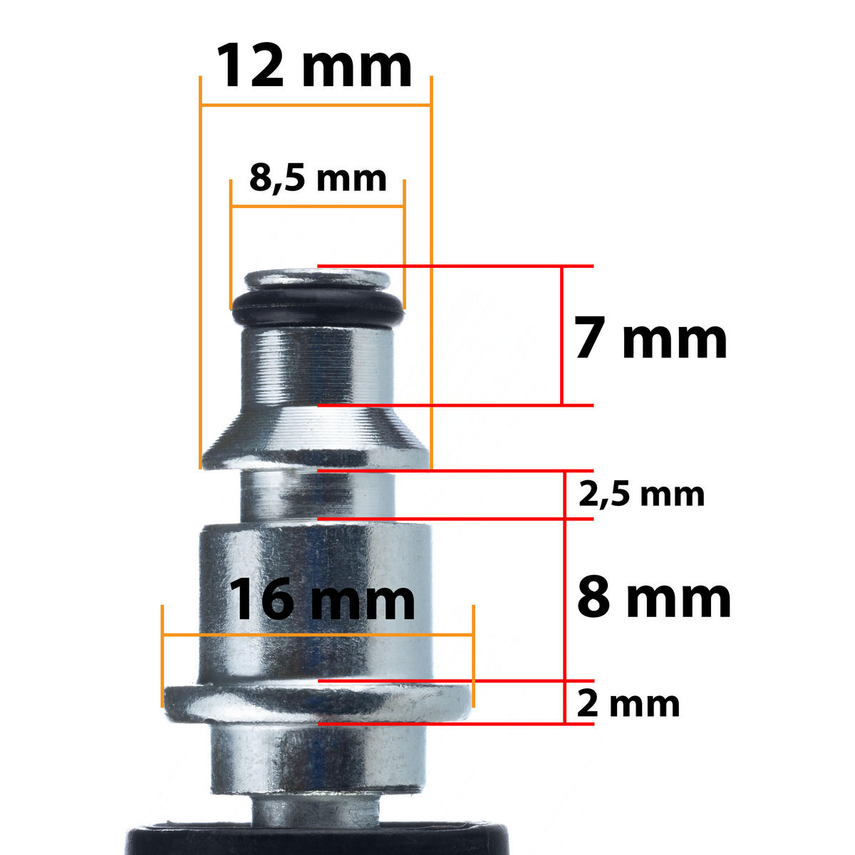 SCHLAUCH Quick Connect Hochdruck, 10 m, 200 bar, 60 °C, Nylonummantelung, PVC außen - Multicolor, Kunststoff/Metall (10/10/10cm)