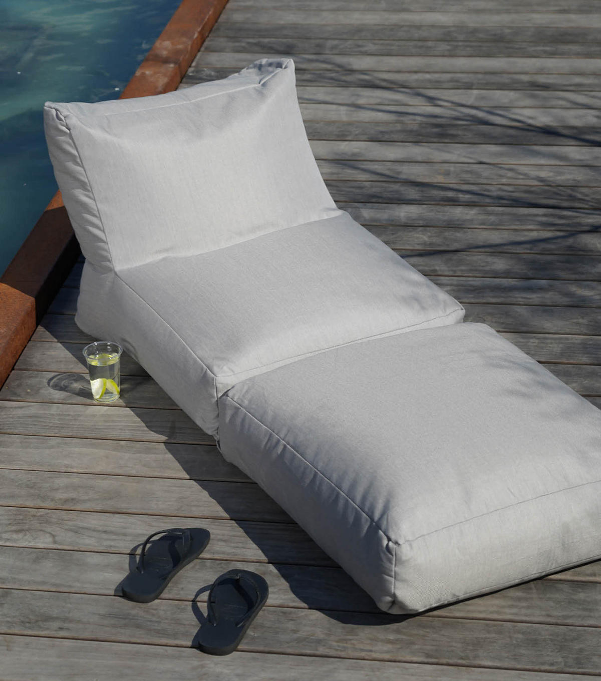 SITZSACK Der Summerdream - Hellgrau/Grau, Textil (65/80/75cm) - Mokebo