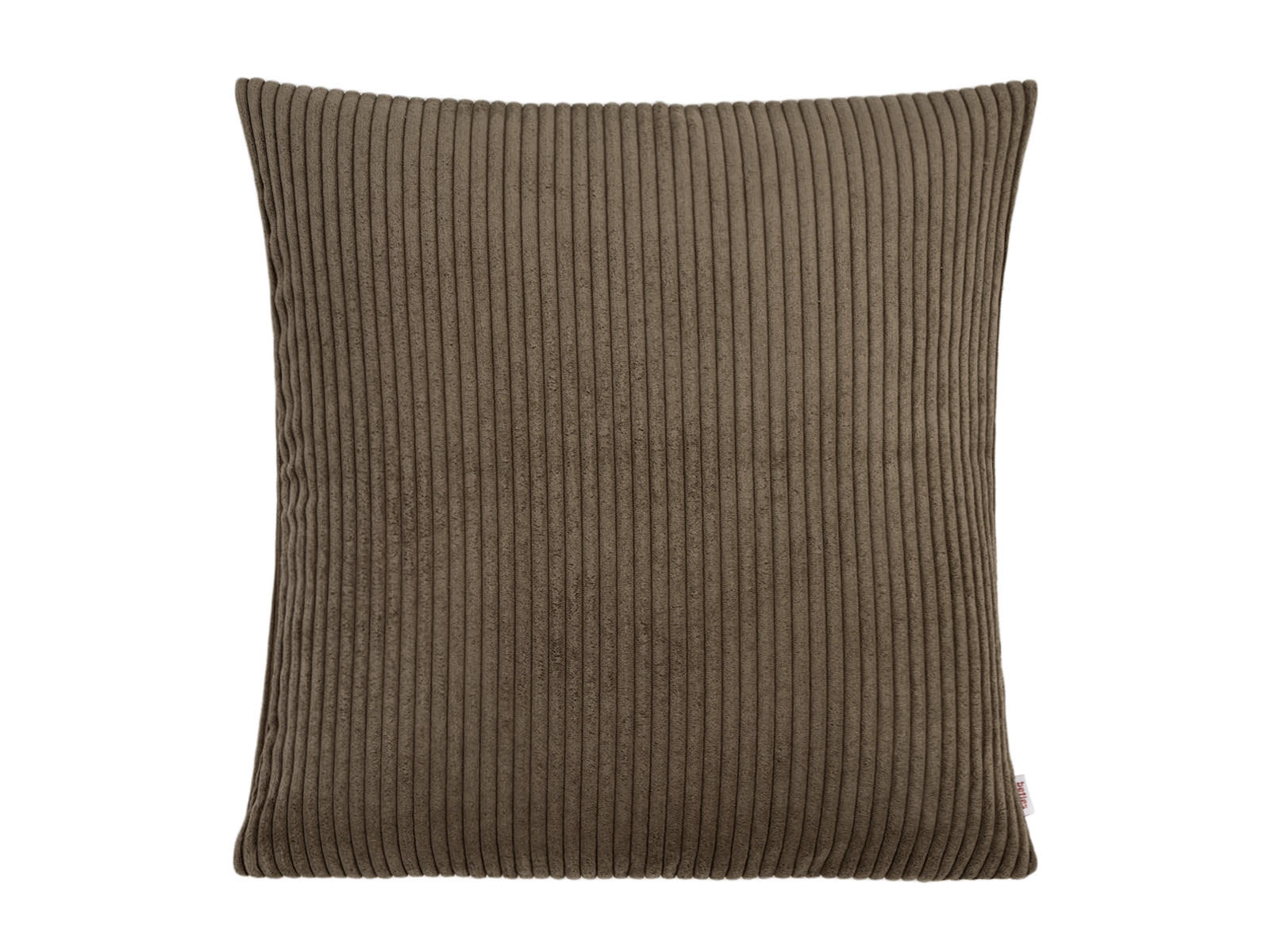 KISSENHÜLLE HYggelig No.2 Block Cord-Samt umbra-braun 50/50 cm - Braun, Textil (50/50cm) - beties Heimtextil