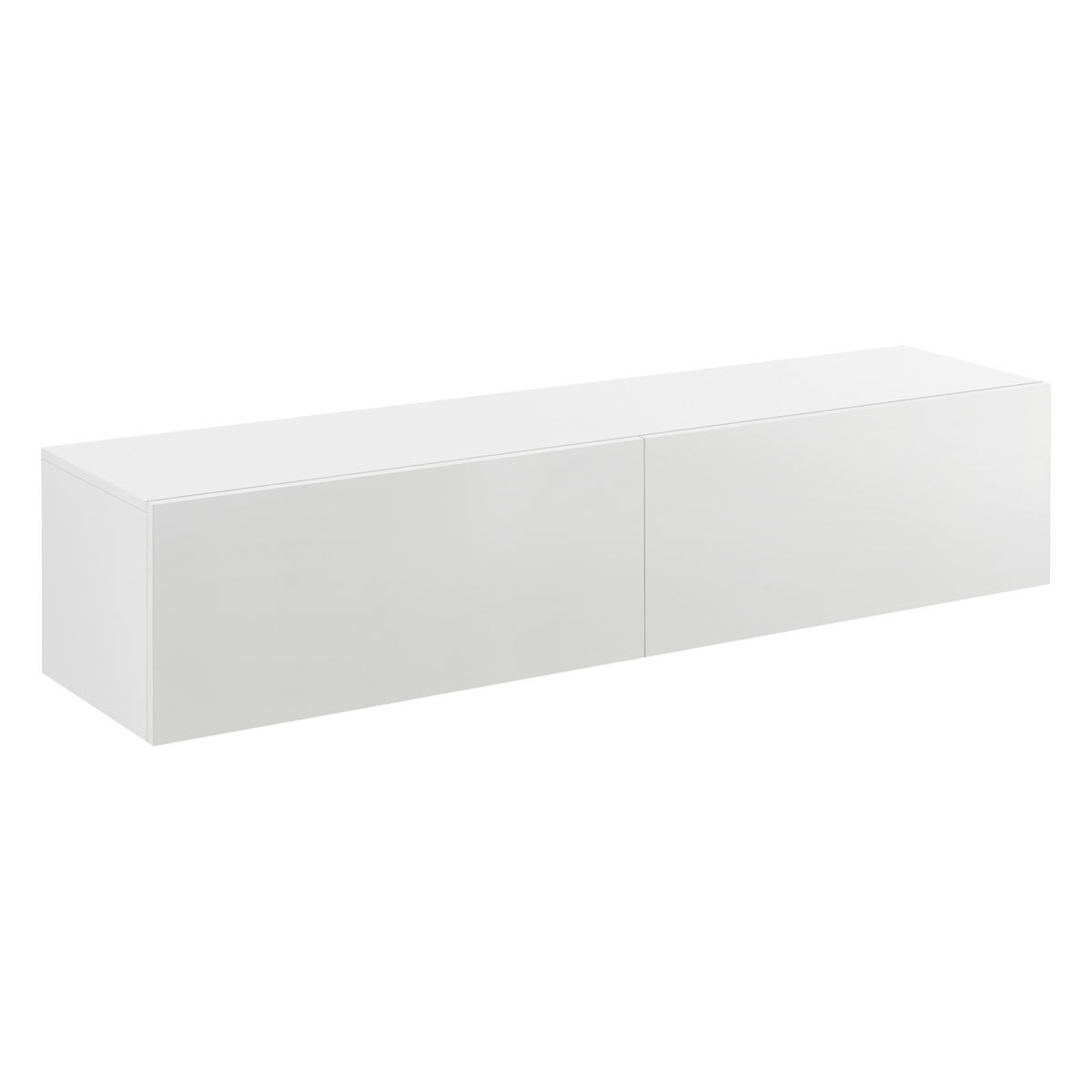 HÄNGELOWBOARD Evaton - Weiß Hochglanz, Holzwerkstoff (140/30/33cm) - [en.casa]