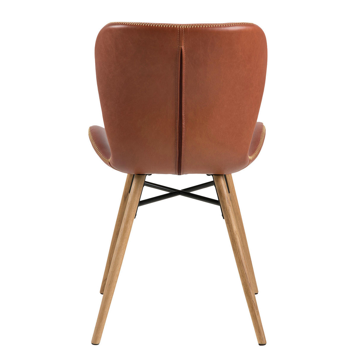 POLSTERSTUHL - Cognac/Eichefarben, Eichenholz/Holz (47/83/53cm) - home24