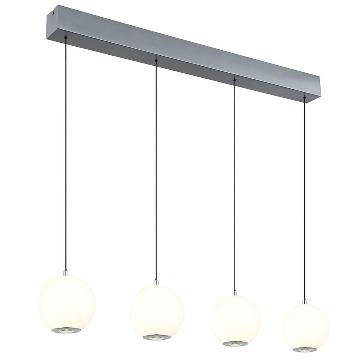 LED PENDELLEUCHTE Simmons Glas Grau, CCT, höhenverstellbar - Grau, Glas (99/15/150cm) - Globo Lighting