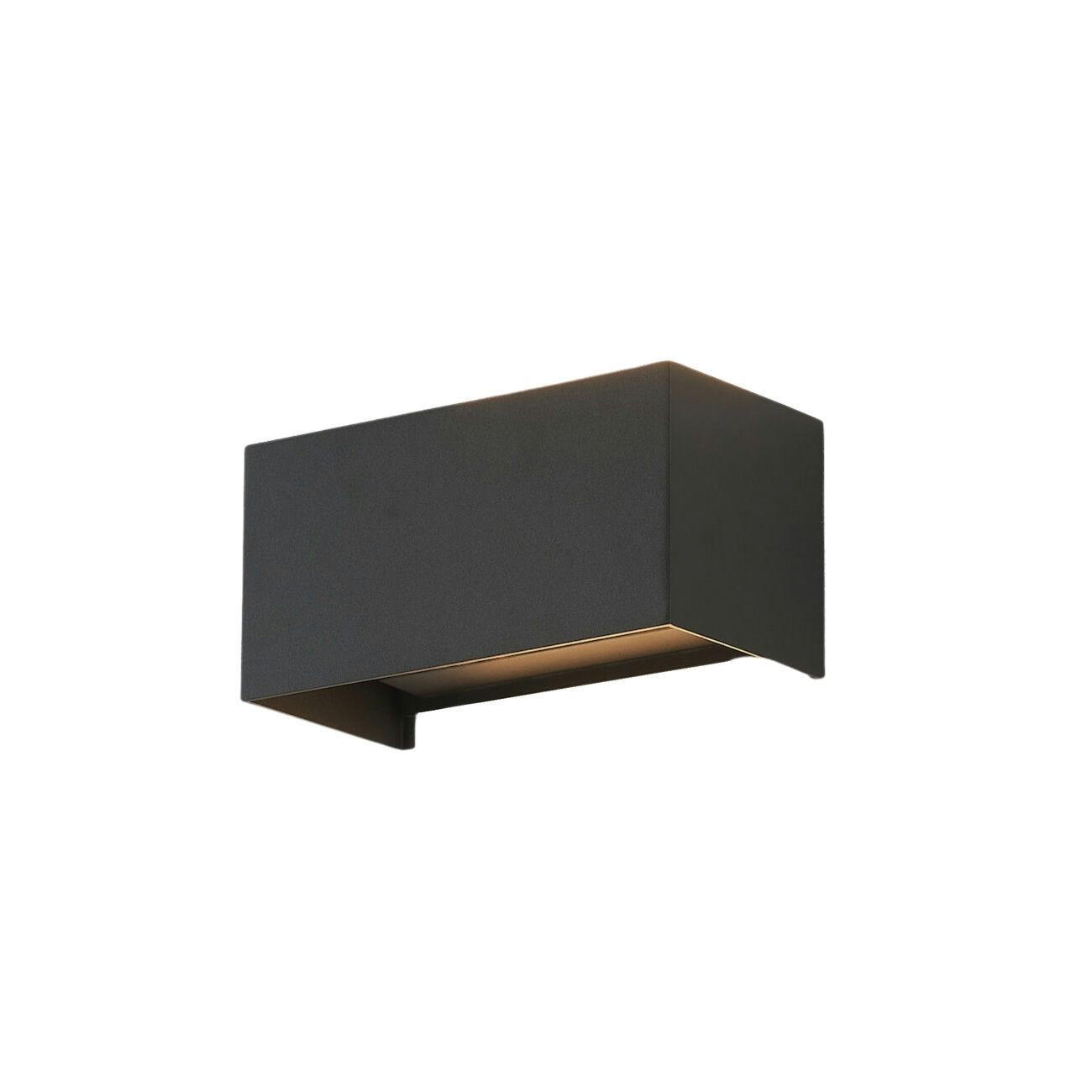 WANDLEUCHTE Cubic, Schwarz, 20cm, Dimmbar - Schwarz, Metall (10/10/20cm) - KOSILUM