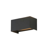 WANDLEUCHTE Cubic, Schwarz, 20cm, Dimmbar - Schwarz, Metall (10/10/20cm) - KOSILUM