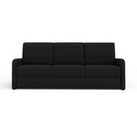 3-SITZER SOFA BIANCO 215 cm breit in Stoff Schwarz - Schwarz, Holzwerkstoff/Textil (215/90/92cm) - Deine Möbel 24