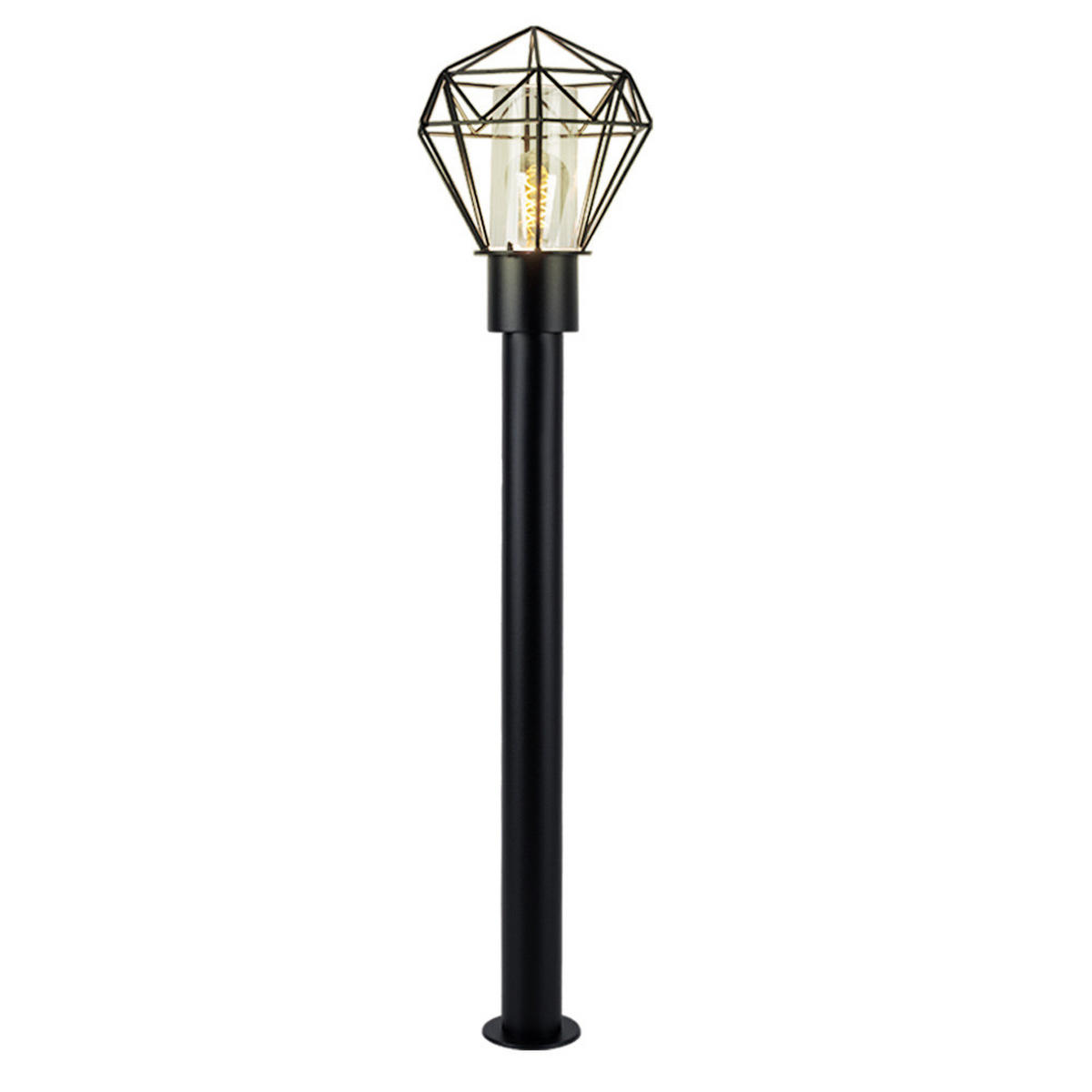 LED WEGELEUCHTE HORACE Edelstahl Schwarz 2er Set - Schwarz, Metall (22.5/25.5/100cm) - Globo Lighting