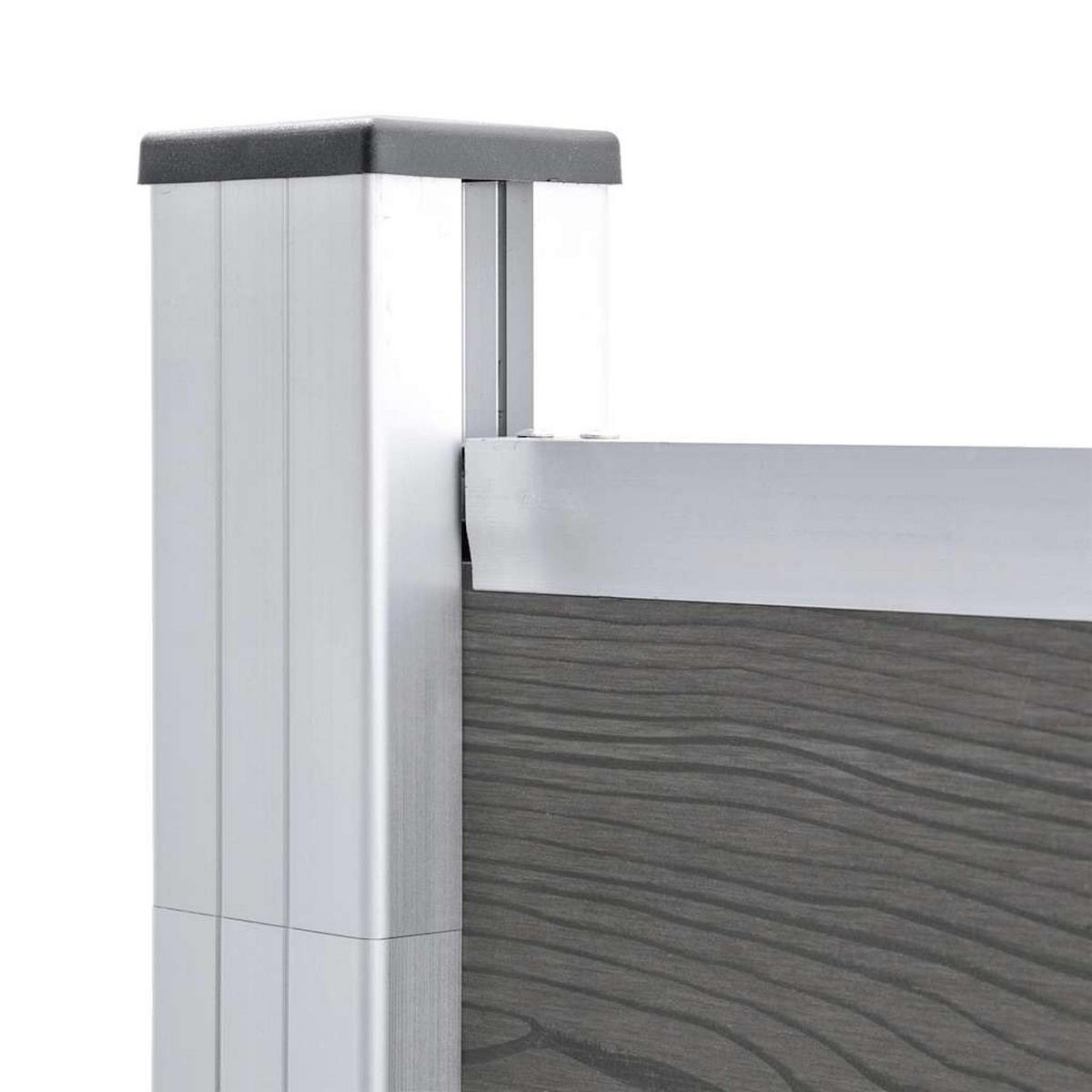 GARTENZAUN Wpc 175/105 Cm Grau - Grau, Holzwerkstoff (175/105cm) - vidaXL