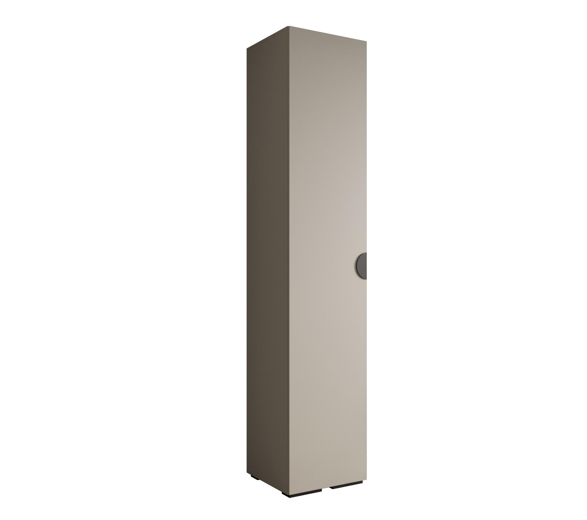 DREHTÜRENSCHRANK 236.7/50/47 1-türig - Kaschmir/Schwarz, Holz/Metall (50/236.7/47cm) - Abiks Möbel
