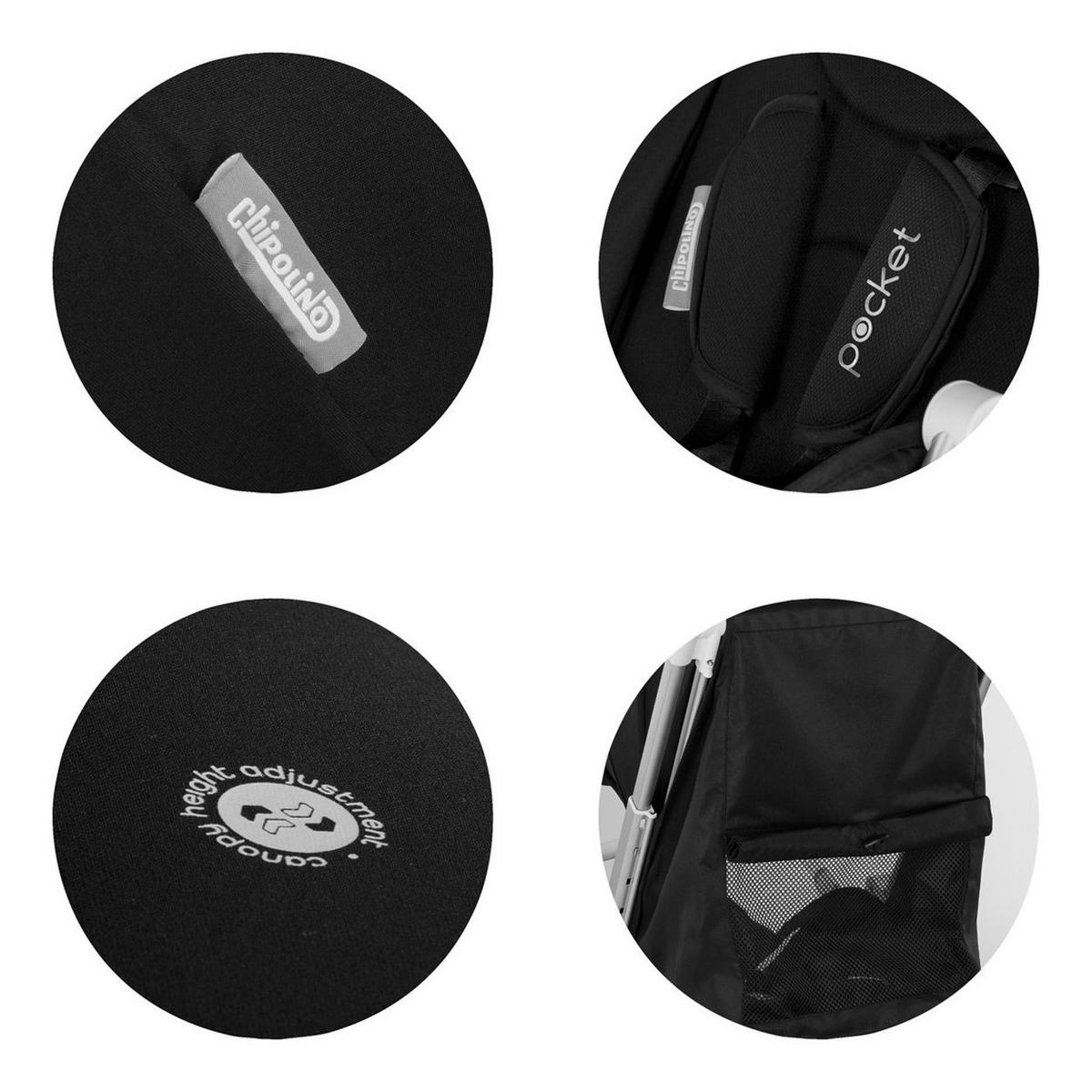 KINDERWAGEN Buggy Pocket grau klappbar Korb Frontbügel Sonnendach bis 22 kg - Grau, Metall (49/47/103cm) - Chipolino