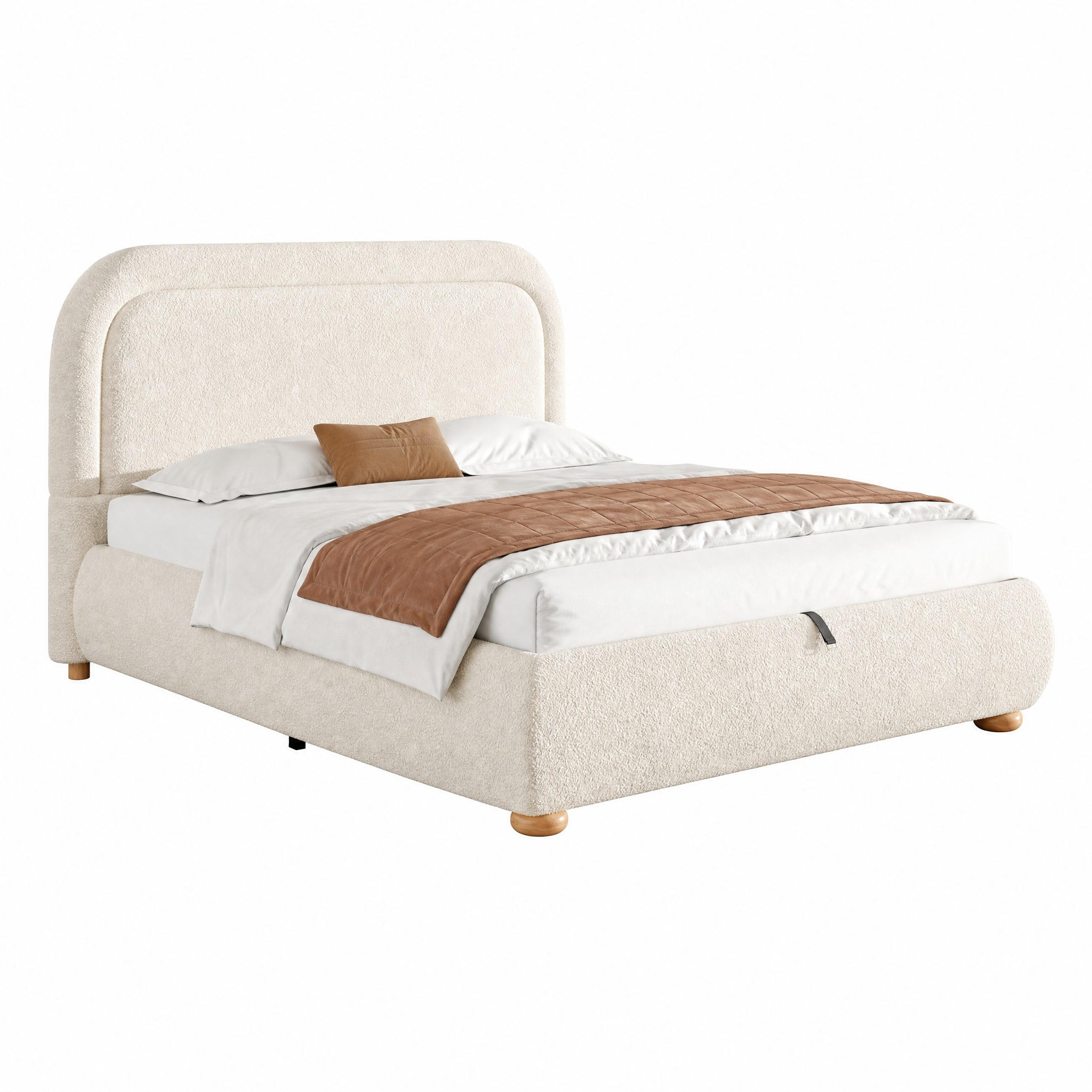 Meubliv Bett Beige 140x190 cm