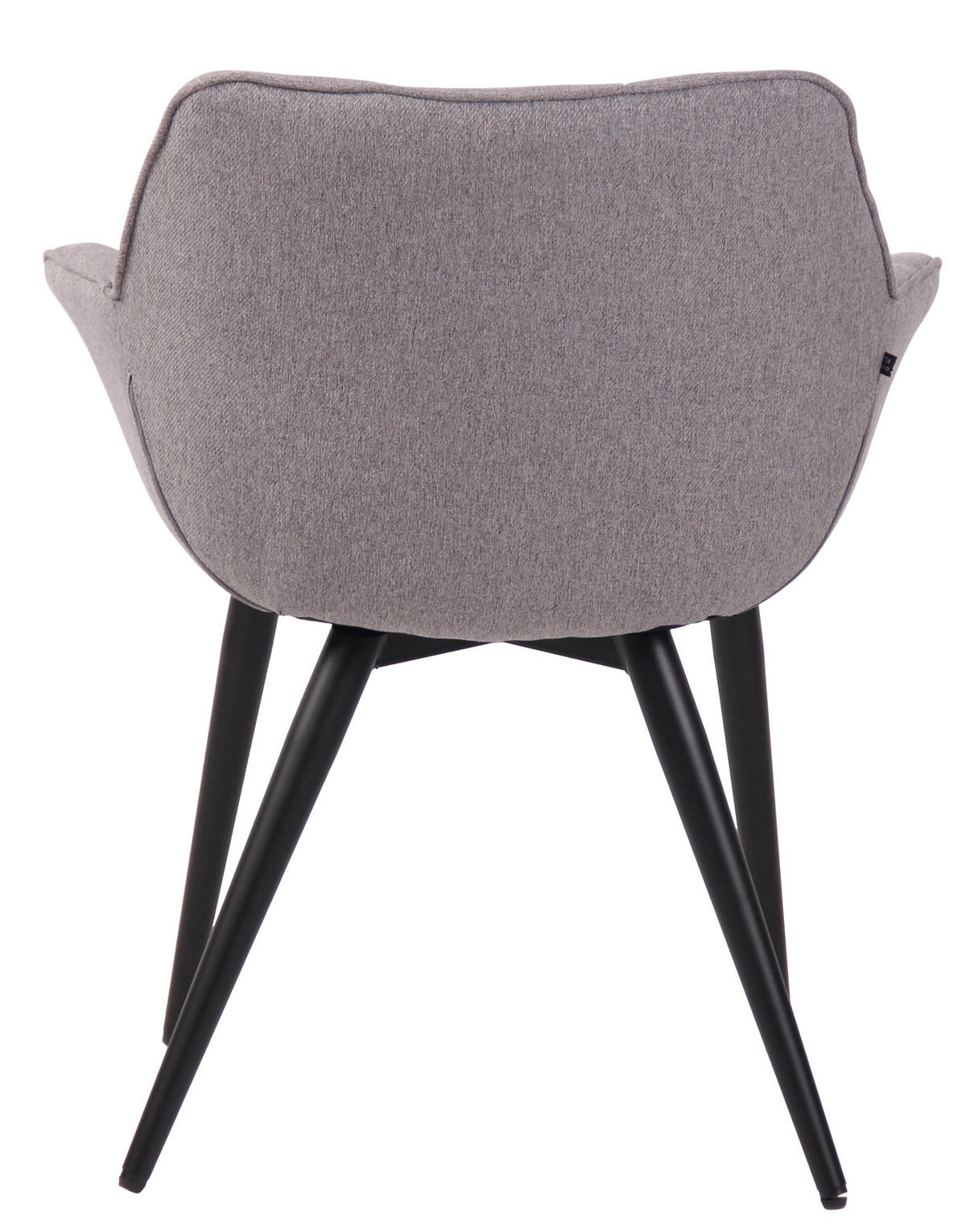 ESSZIMMERSTUHL Rosini Stoff, Gestell Metall matt Schwarz Grau - Schwarz/Grau, Textil/Metall (64/84/60cm) - TPFLiving