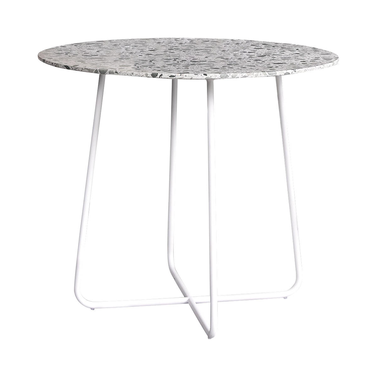 TISCH Elio Grün aus Premium-Terrazzo - Grün, Stein (90/90/77cm) - Tikamoon