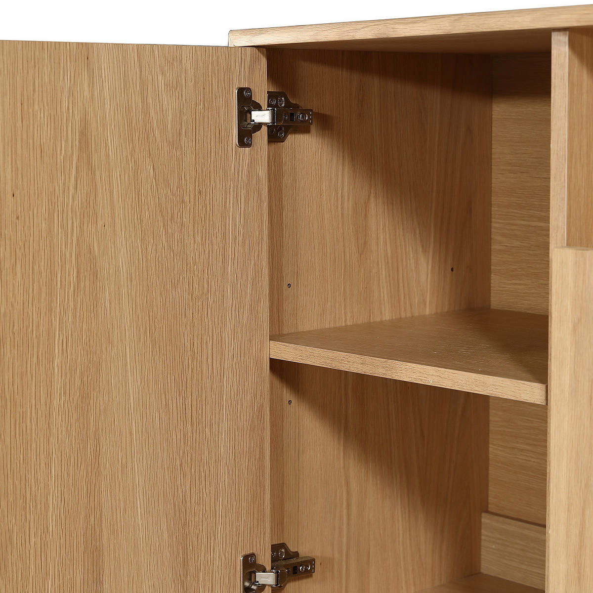 SIDEBOARD - Eiche teilmassiv - Eiche - Braun, Eichenholz/Holz (180/75/40cm) - home24