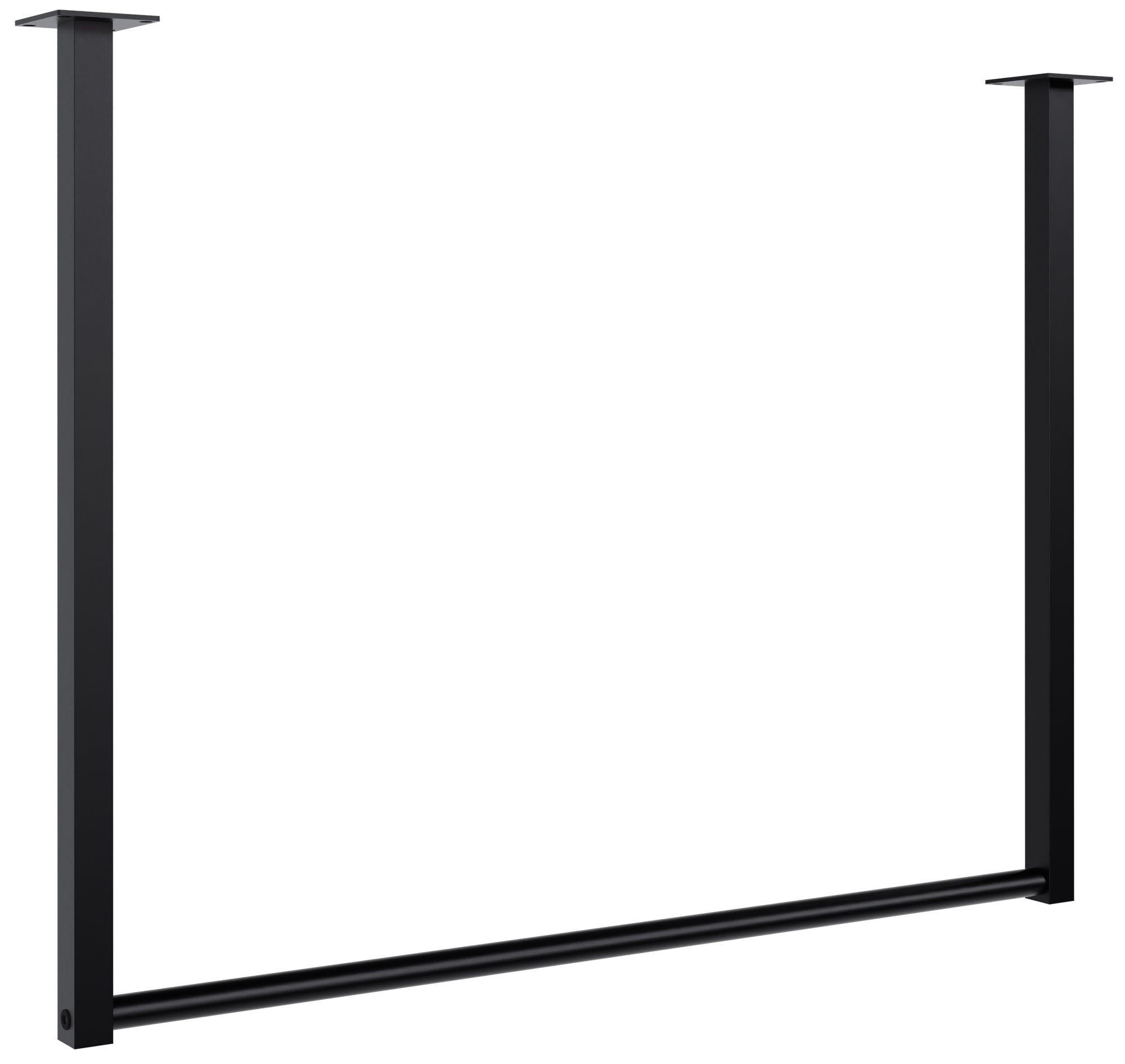 KLEIDERSTANGE 150x38x120 cm-edelstahl-Metall - Schwarz, Metall (7cm) - CLP