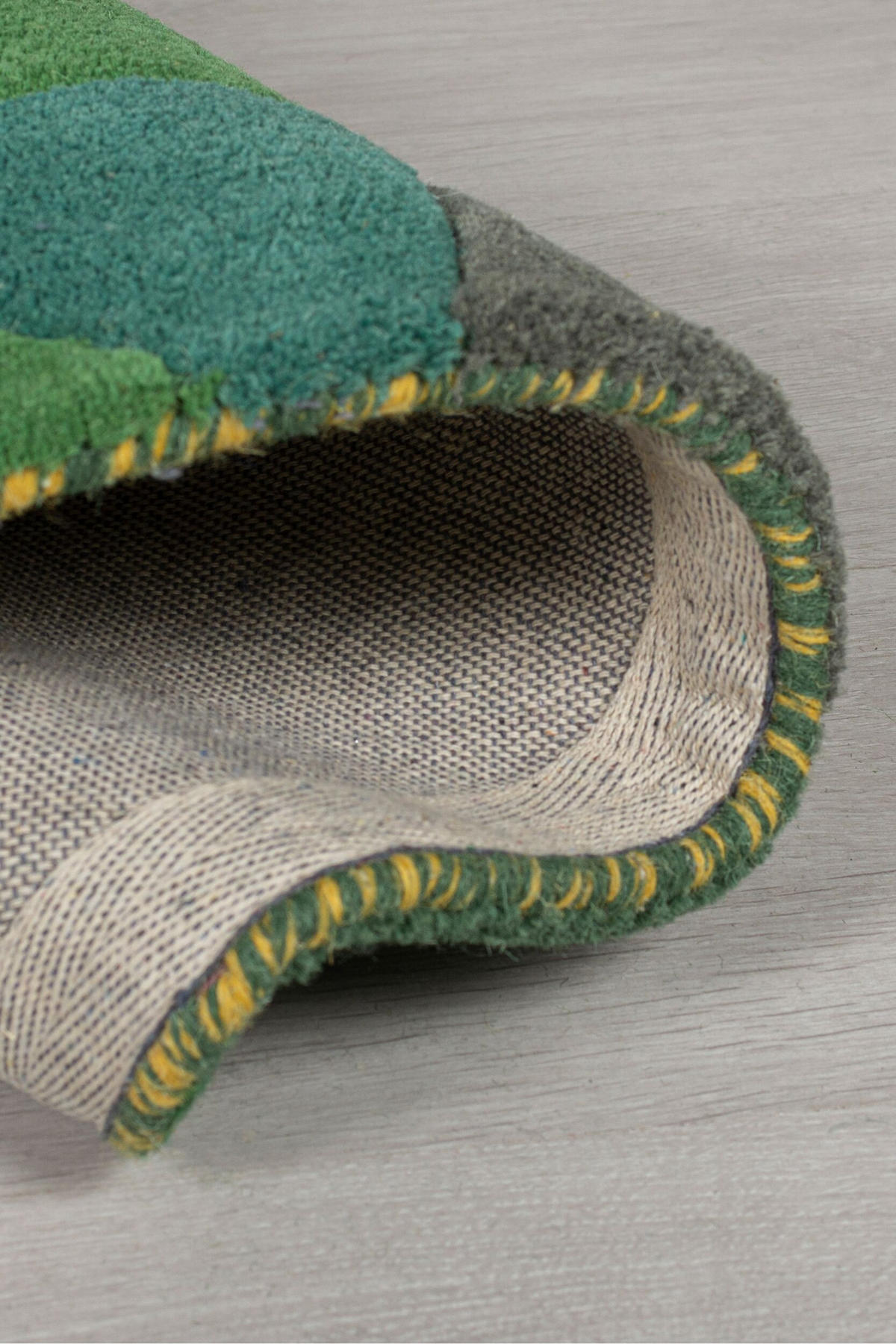 WOLLTEPPICH handgetuftet geometrisch DERWENT HAZEL, Grün-Multi 160x220 cm - Grün, Textil (160/220cm) - KADIMA DESIGN