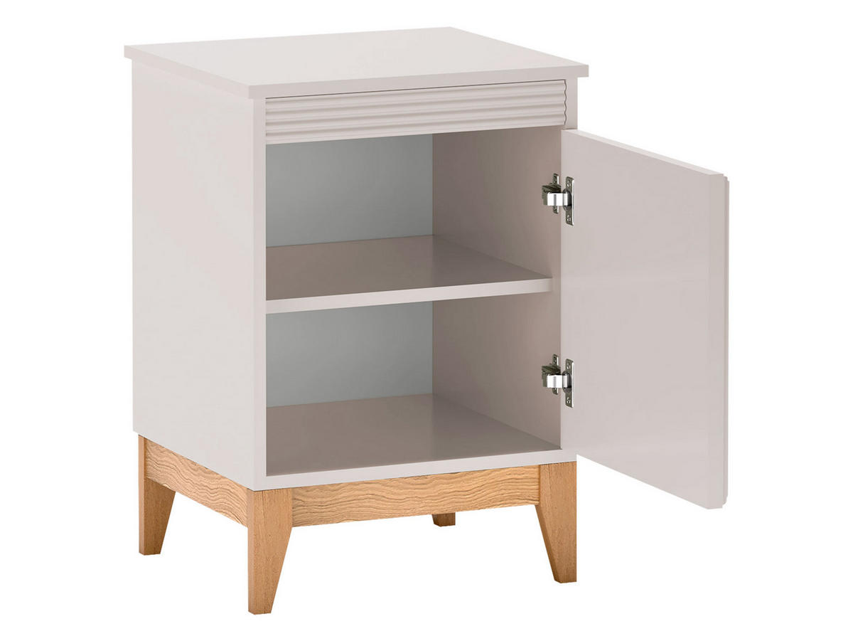 NACHTTISCH Windsor W-11 - Kaschmir/Eichefarben, Holz/Holzwerkstoff (45/62/41cm) - MIRJAN24