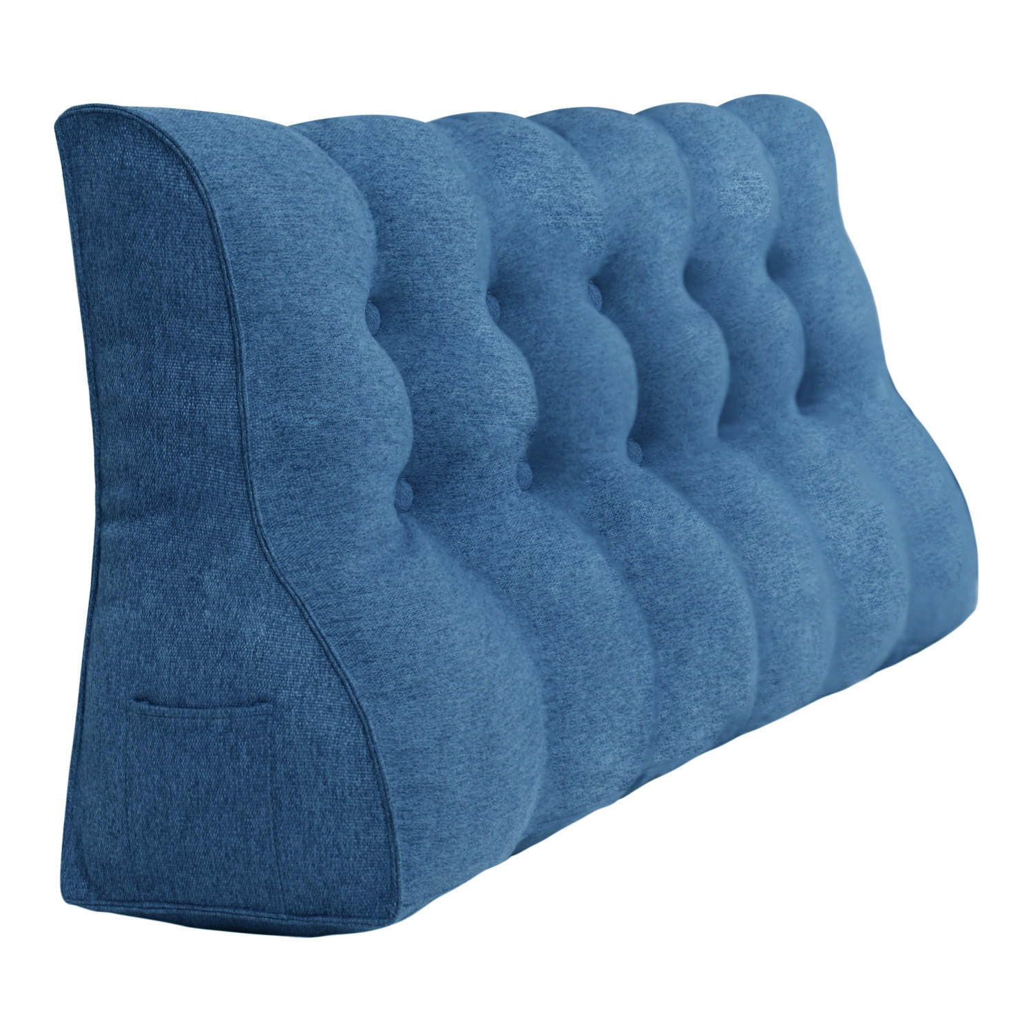 RÜCKENKISSEN Körperkontur Leinenlook Blau 160 cm - Blau, Textil (55/160cm) - Vercart