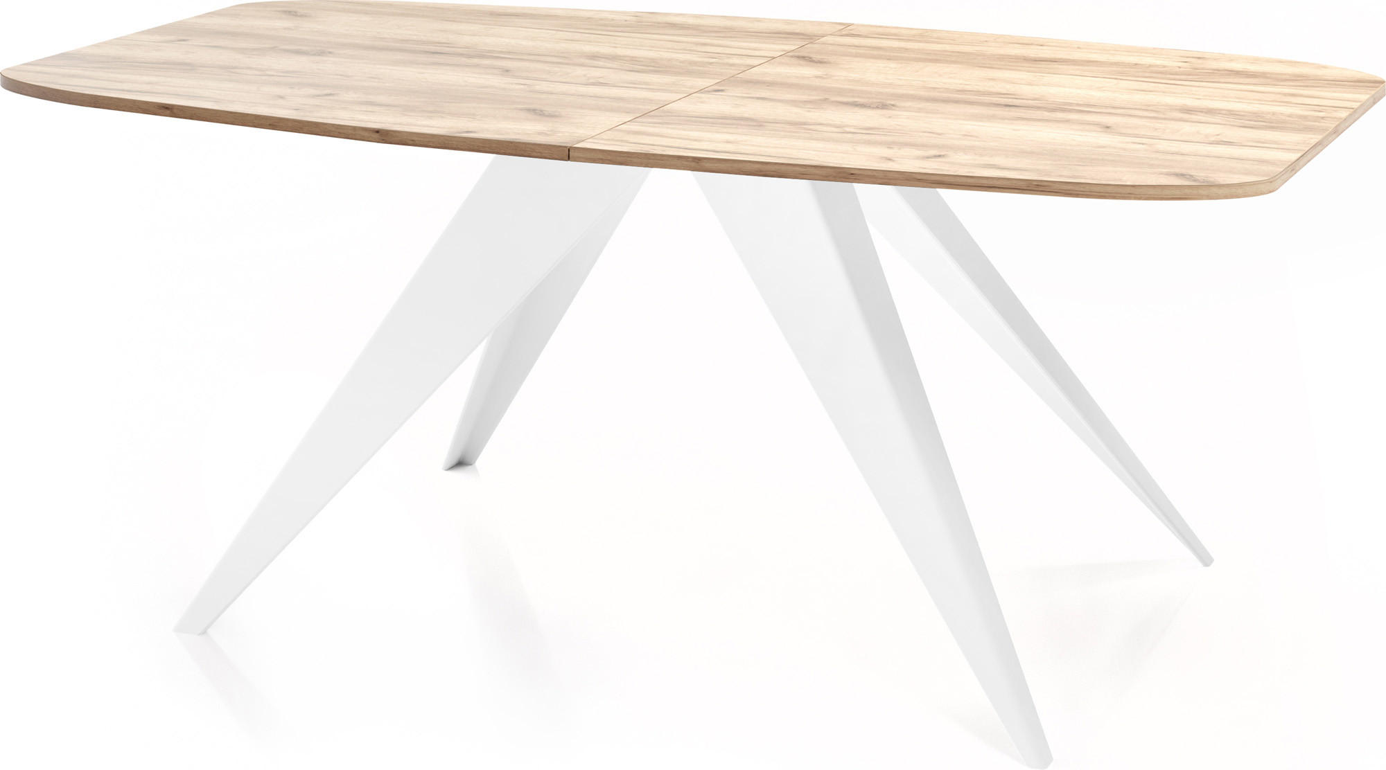 ESSTISCH Fatina rechteckig ausziehbar, Craft Eiche 180-218/90/76 cm - Eiche Wotan/Weiß, Holzwerkstoff/Metall (180/90/76cm) - WFL GROUP