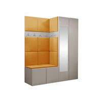 GARDEROBEN-SET Orion XII - Kaschmir/Orange, Holzwerkstoff/Kunststoff (158/186/46cm) - MIRJAN24