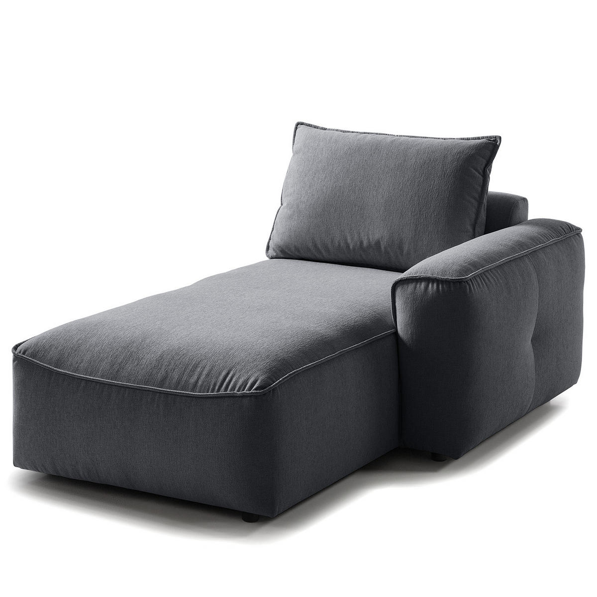 MODULLONGCHAIR - Grau, Holz/Textil (170/82/105cm) - home24