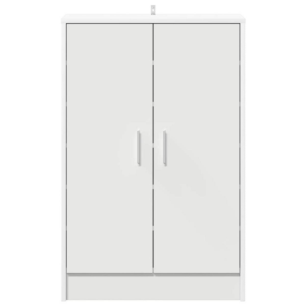SCHUHSCHRANK Weiss 60/35/92 Cm Holzwerkstoff - Weiß, Holzwerkstoff (35/92/60cm) - vidaXL