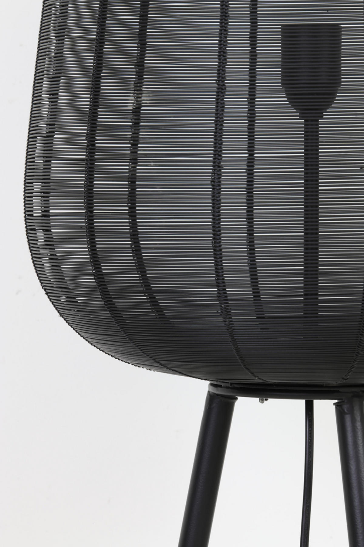 STEHLEUCHTE Adeta Schwarz Ø37/147 cm - Schwarz, Metall (37/37/147cm) - Light & Living