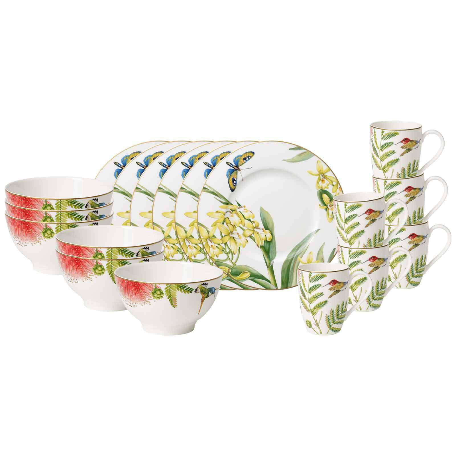 FRÜHSTÜCKS-SET Amazonia bunt 18er Set - Multicolor, Keramik (2/2/2cm) - Villeroy & Boch