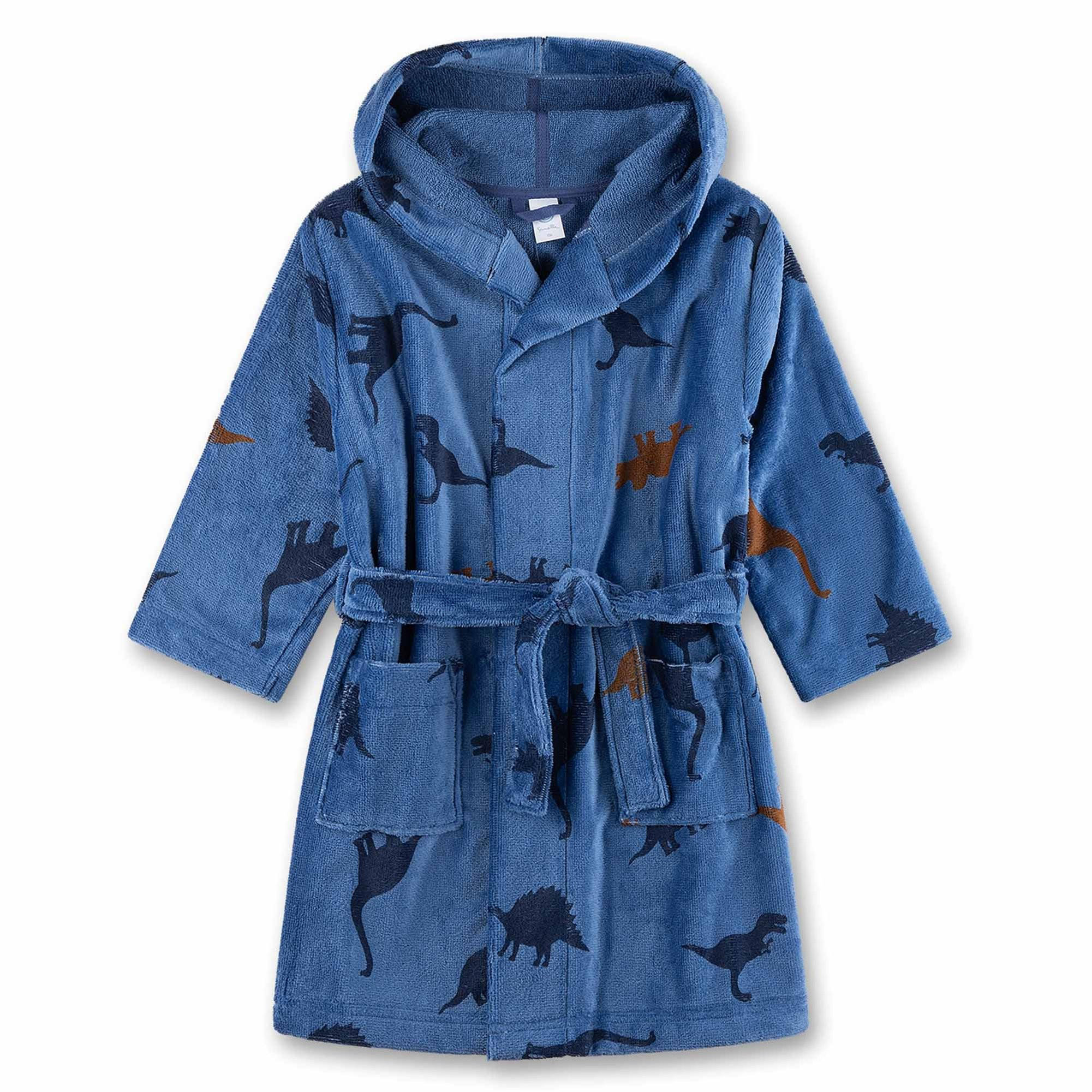 BADEMANTEL Jungen Blau Baumwolle - Blau, Textil (140null) - Sanetta