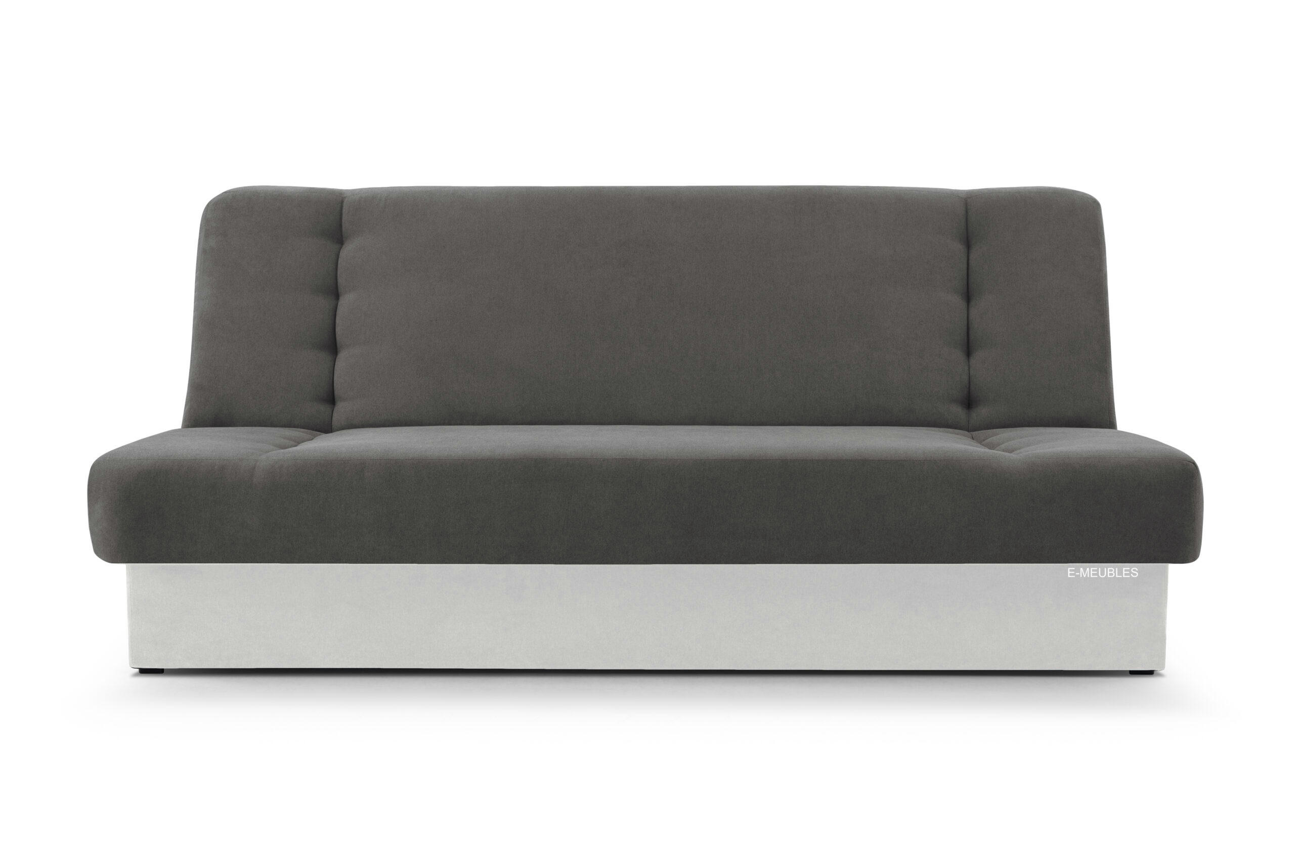 SCHLAFSOFA - Cyprus (Dunkelgrau + Weiß) - Greige, Holz (192/85/92cm) - Möblo