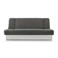 SCHLAFSOFA - Cyprus (Dunkelgrau + Weiß) - Greige, Holz (192/85/92cm) - Möblo