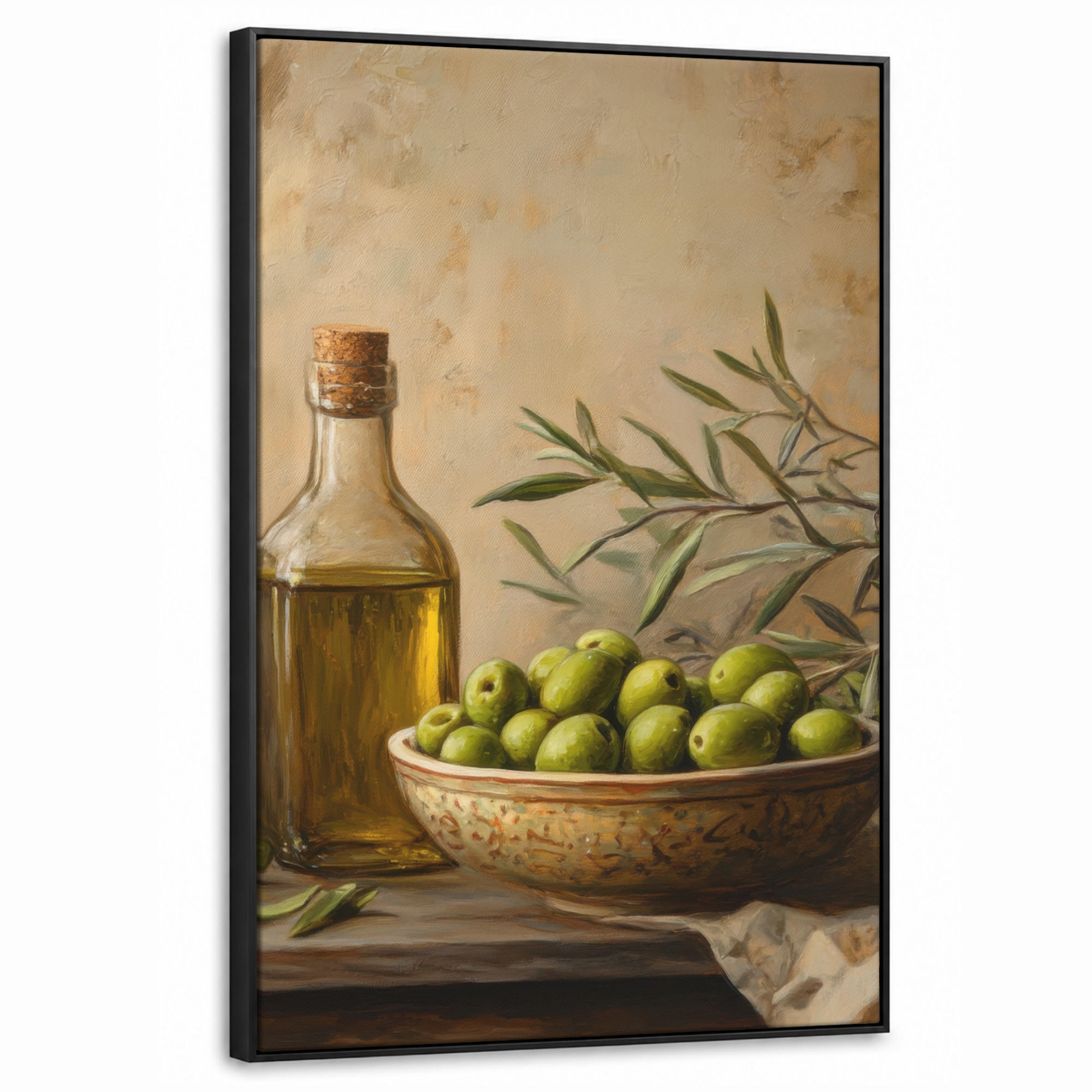 MuchoWow Leinwand Olivgrün 60x90 cm