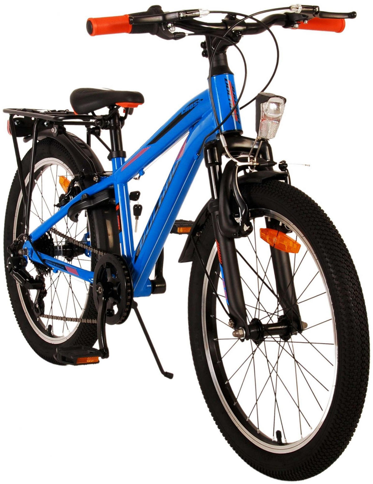 KINDERFAHRRAD Cross - Jungen - 20 Zoll - Rücktritt + Handbremse - 6 Gänge - Blau - Blau, Metall (55cm) - TPFSports