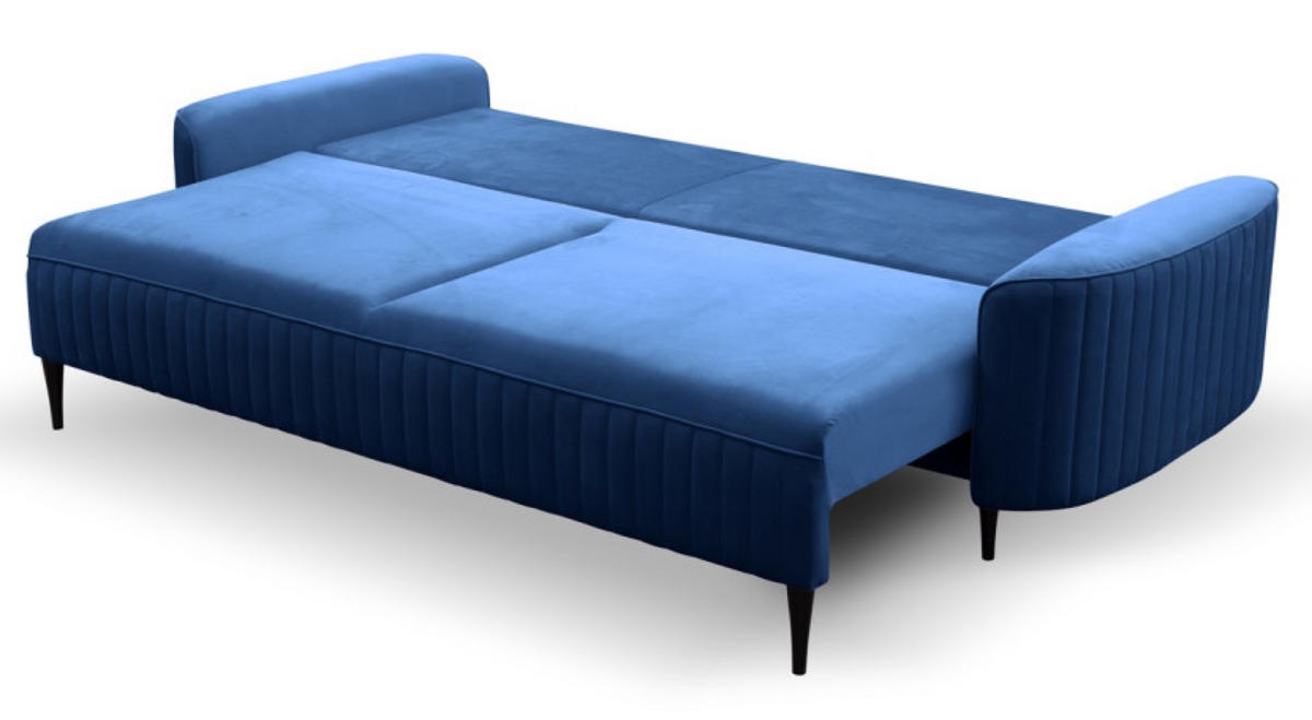 SOFA Granat ANES Ausziehbar Drei-Sitzer - Blau, Textil (244/92/102cm) - Sepro Meble