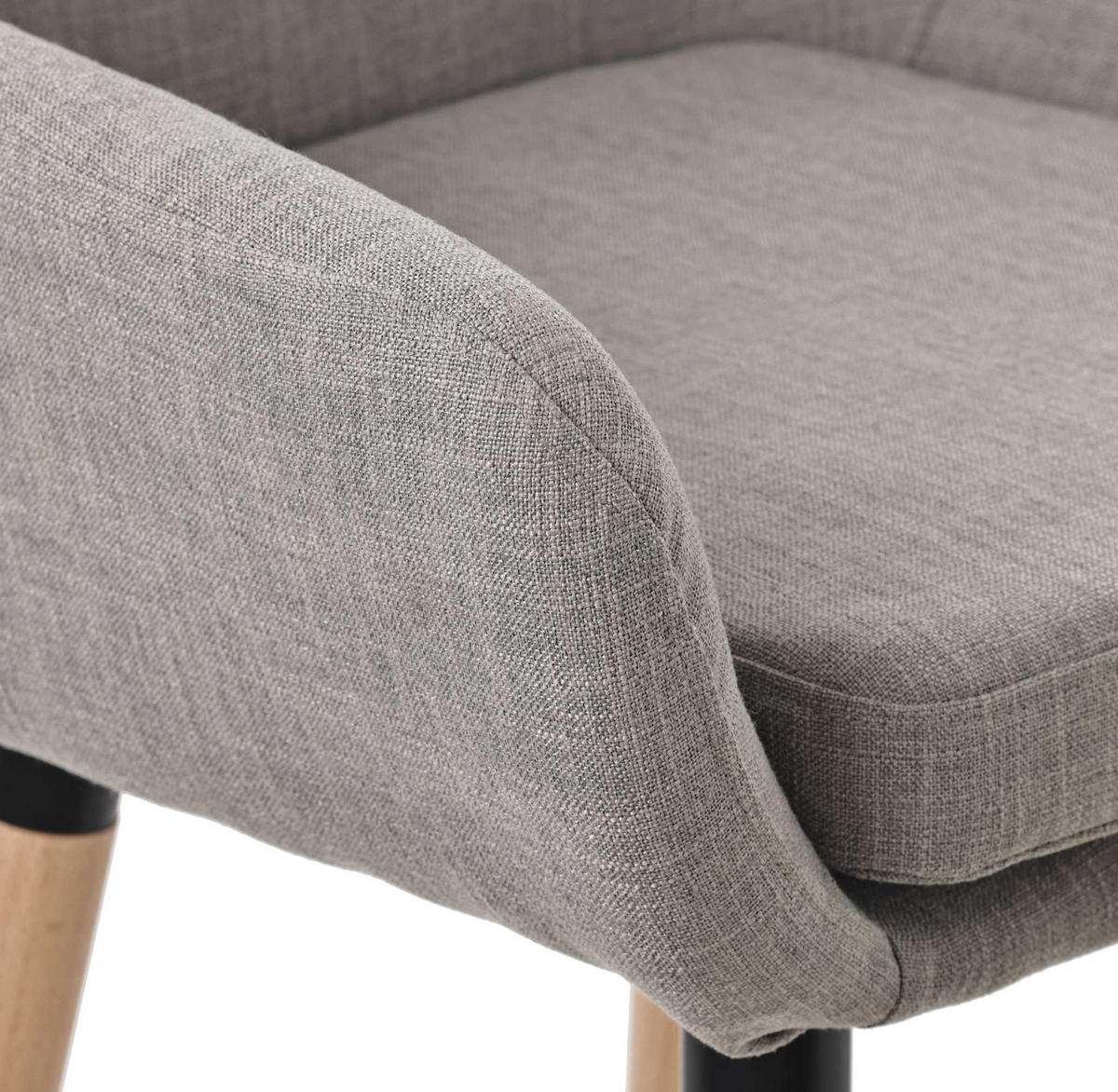 BARHOCKER 2er Set Mirid Stoff Grau - Grau, Textil (51/101/50cm) - DELUKE