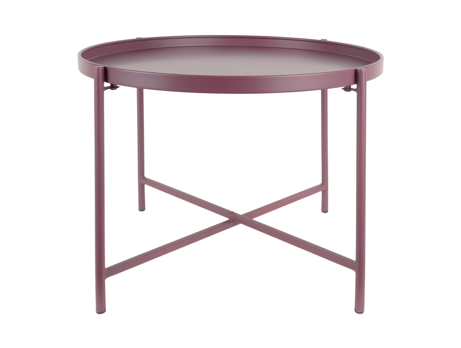 BEISTELLTISCH Meseta Lila 50/50/38.5 cm - Lila, Metall (50/50/38.5cm) - Leitmotiv