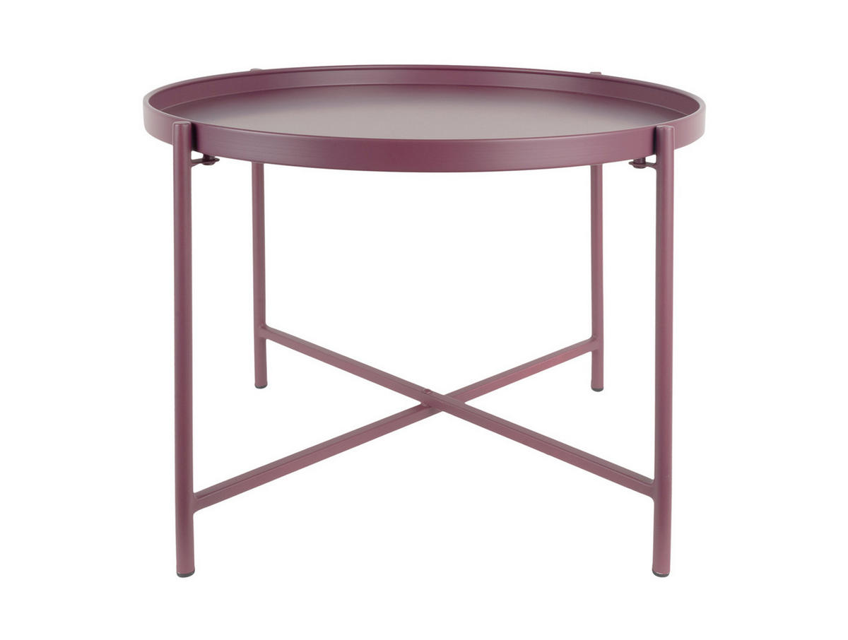 BEISTELLTISCH Meseta Lila 50/50/38.5 cm - Lila, Metall (50/50/38.5cm) - Leitmotiv
