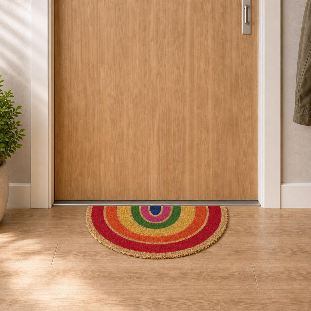 ROHOŽKA Vícebarevná kokosová protiskluzová - různobarevná, textil/plast (60/40cm) - Relaxdays
