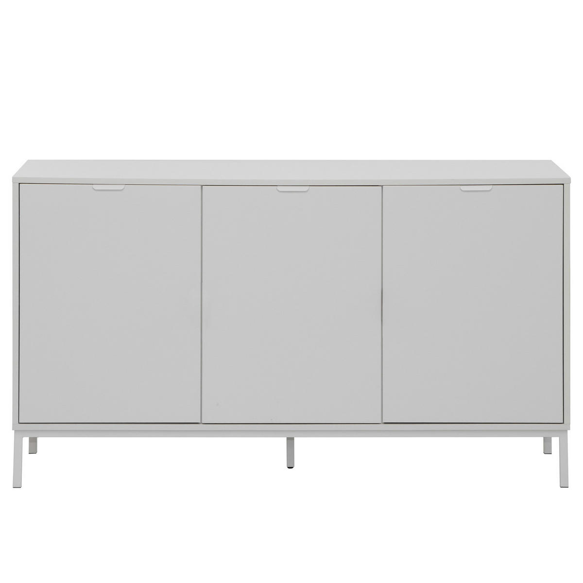 SIDEBOARD - Hellgrau - Hellgrau/Grau, Holzwerkstoff/Metall (140/80/40cm) - home24