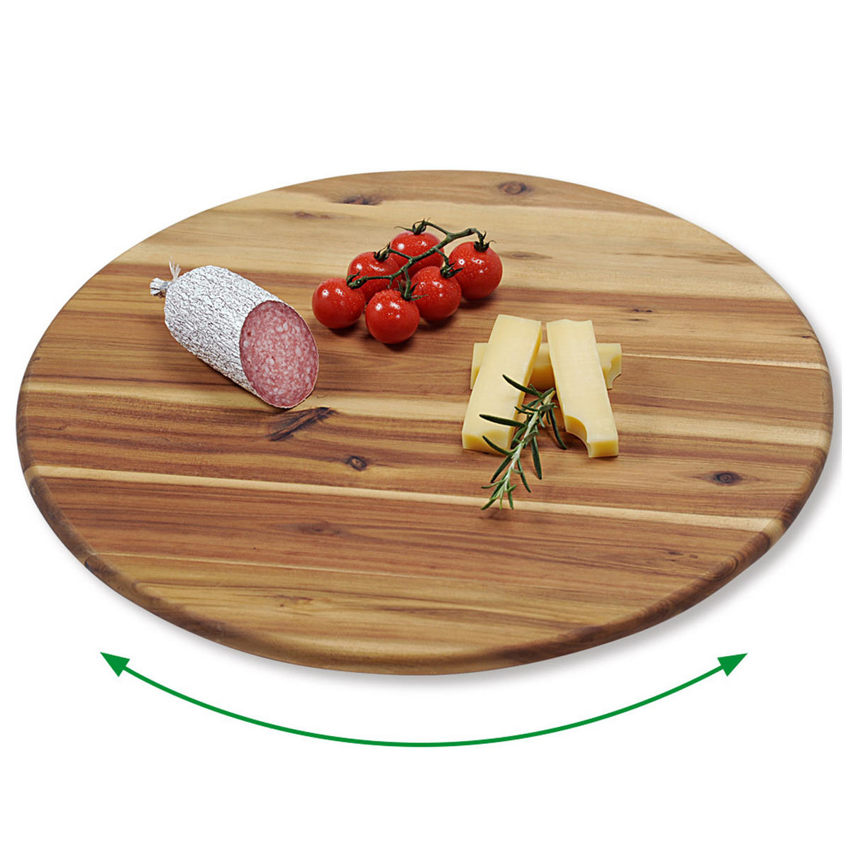 SERVIERPLATTE, 3 Stück, Akazienholz - Ø 40 cm - Naturfarben, Holz (40/4/40cm) - Kesper