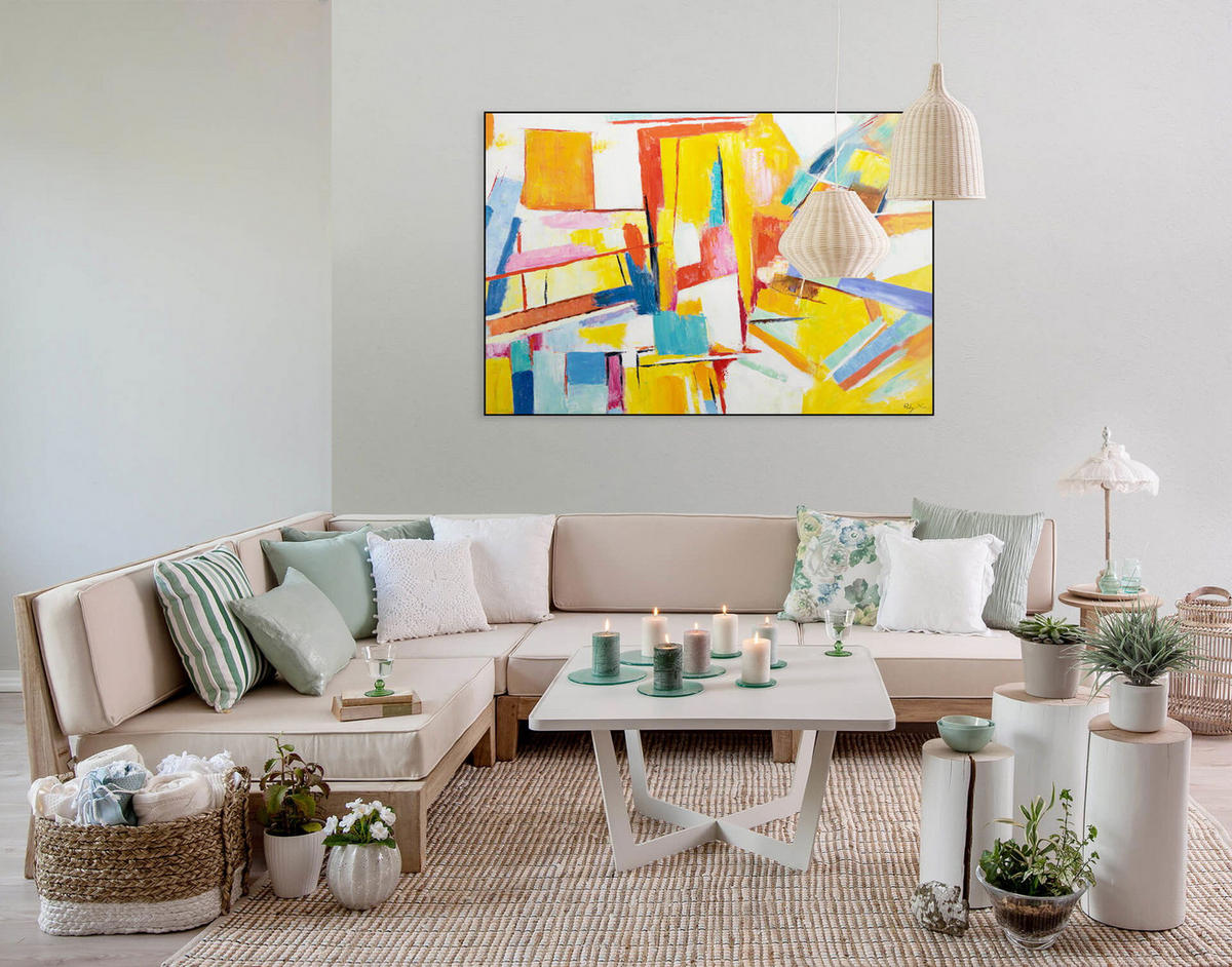ACRYLBILD HANDGEMALT 120/80 cm - Multicolor, Holz/Textil (120/80cm) - KUNSTLOFT
