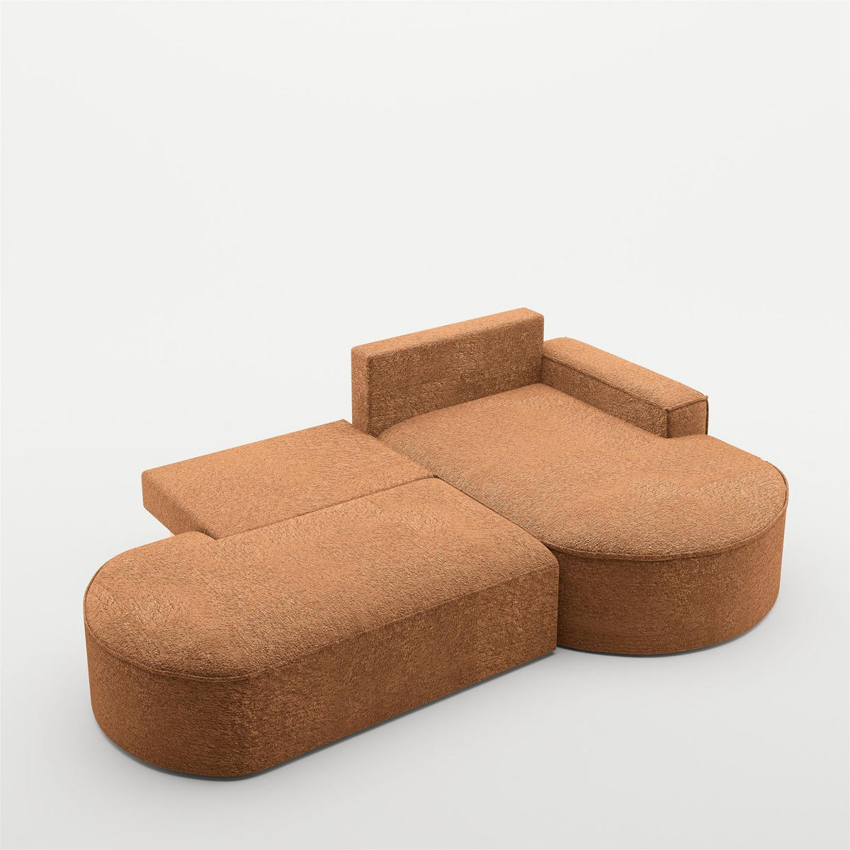 ECKSOFA Venedig Mit Schlaffunktion - Braun, Holzwerkstoff/Textil (278/179cm) - Fun Möbel