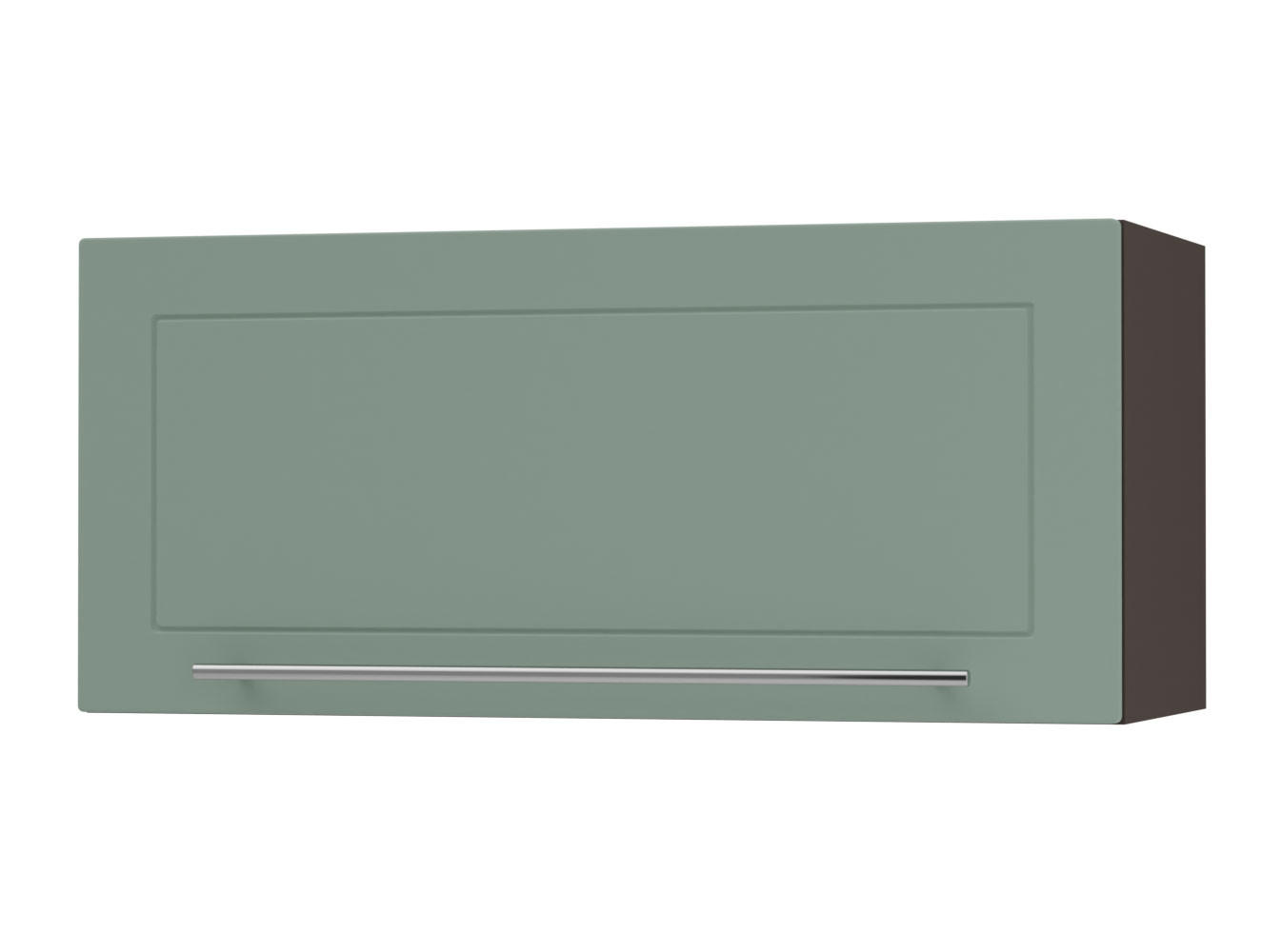 KLAPPHÄNGESCHRANK Kvantum W4B/80-AV Mint Matt / Lava Matt 80 / 32,5 / 36cm - Dunkelgrau/Mintgrün, Holz/Holzwerkstoff (80/36/32.5cm) - Feldmann-Wohnen