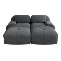 SOFA 2-Sitzer 208/178/75 cm Grau - Grau, Textil (178/75/208cm)