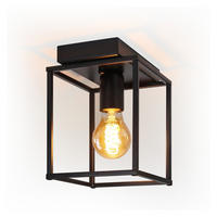 DECKENLEUCHTE Nyxandra 15/15/19.5 cm - Schwarz, Metall (15/15/19.5cm) - ZMH