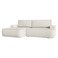 ECKSOFA Mono, Seite: Links - Hellbraun/Schwarz, Holz/Kunststoff (260/168cm) - MIRJAN24
