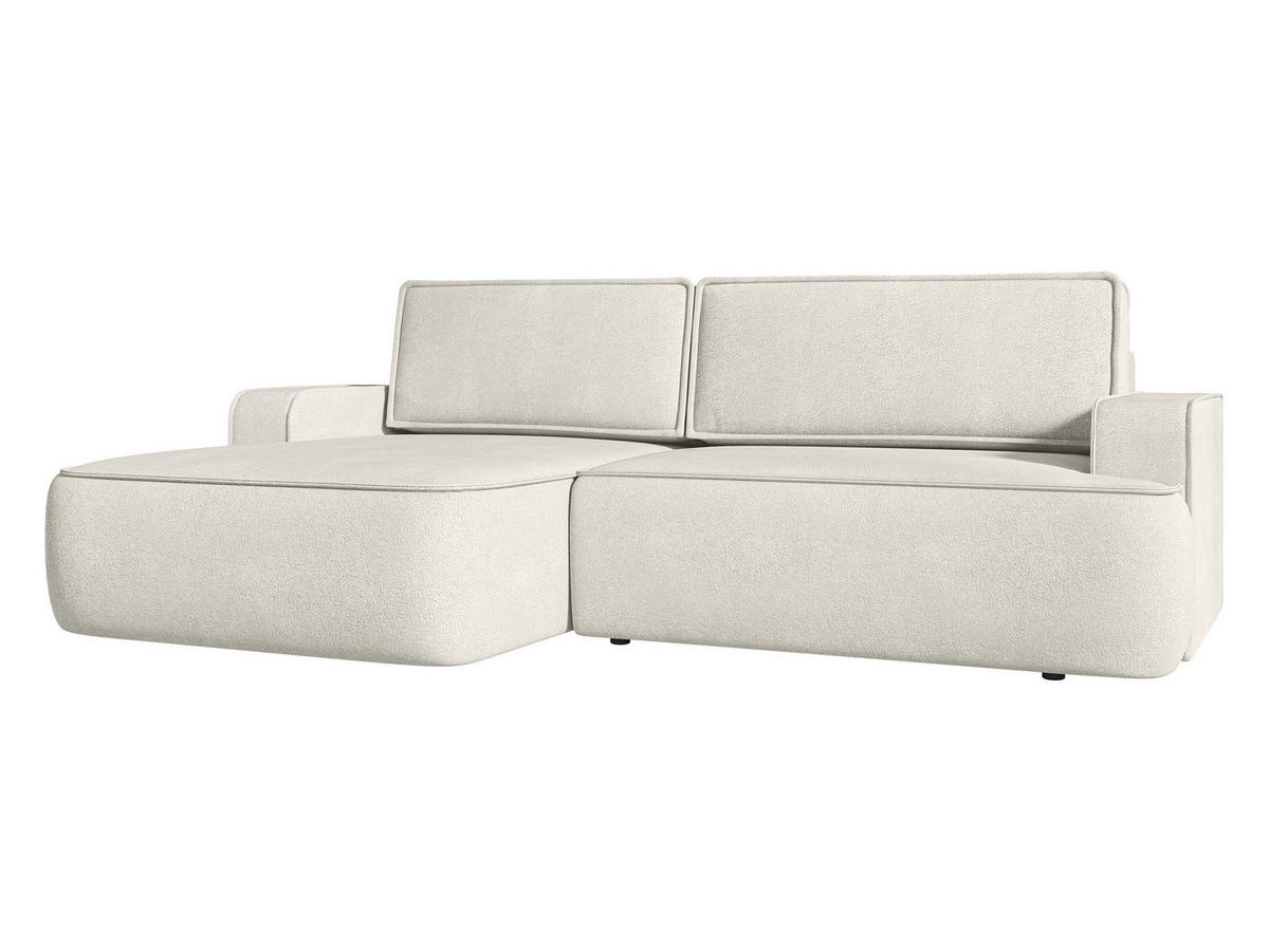 ECKSOFA Mono, Seite: Links - Hellbraun/Schwarz, Holz/Kunststoff (260/168cm) - MIRJAN24
